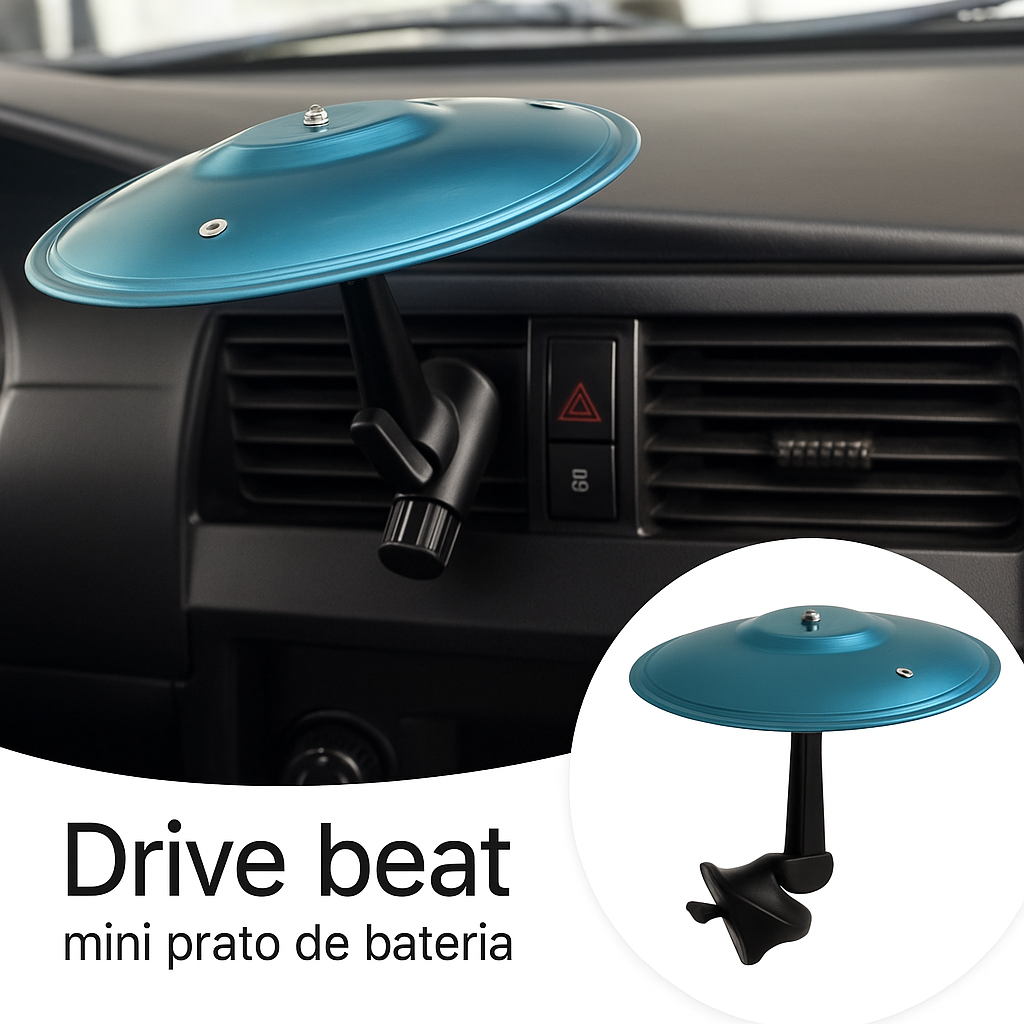 DriveBeat™ – Mini Prato de Bateria para Carro